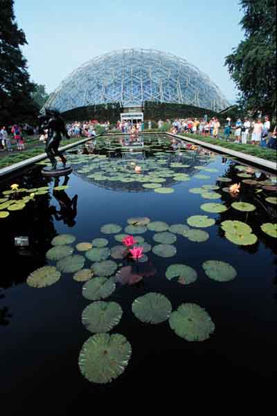 Climatron Through Lilly Pond