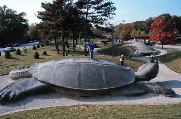 Statue of Turtle in Turtle Park